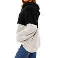 thumbnail image 4 of STARVNC Women Colorblock Pocket Hooded Long Sleeve Sweatshirt, 4 of 5