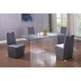 thumbnail image 2 of Milan Valor 84" Rectangular Glass 5 PC Dining Set w/Gray Handle Back Chairs, 2 of 10
