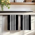thumbnail image 7 of Black Stripe Kitchen Towels Set of 3,Boho Striped Modern Minimalist Geometric Lines Absorbent Dish Towels for Kitchen,Microfiber Hand Towel,Quick Drying Tea Towel for Cleaning Decorative Dishcloths, 7 of 7