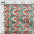 thumbnail image 1 of oneOone Organic Cotton Poplin Twill Fabric Chevron Kasuri Printed Fabric 1 Yard 42 Inch Wide, 1 of 4