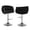 Black, variant on Best Quality Furniture Set of 2 Emerald Green Velvet Upholstered Barstools