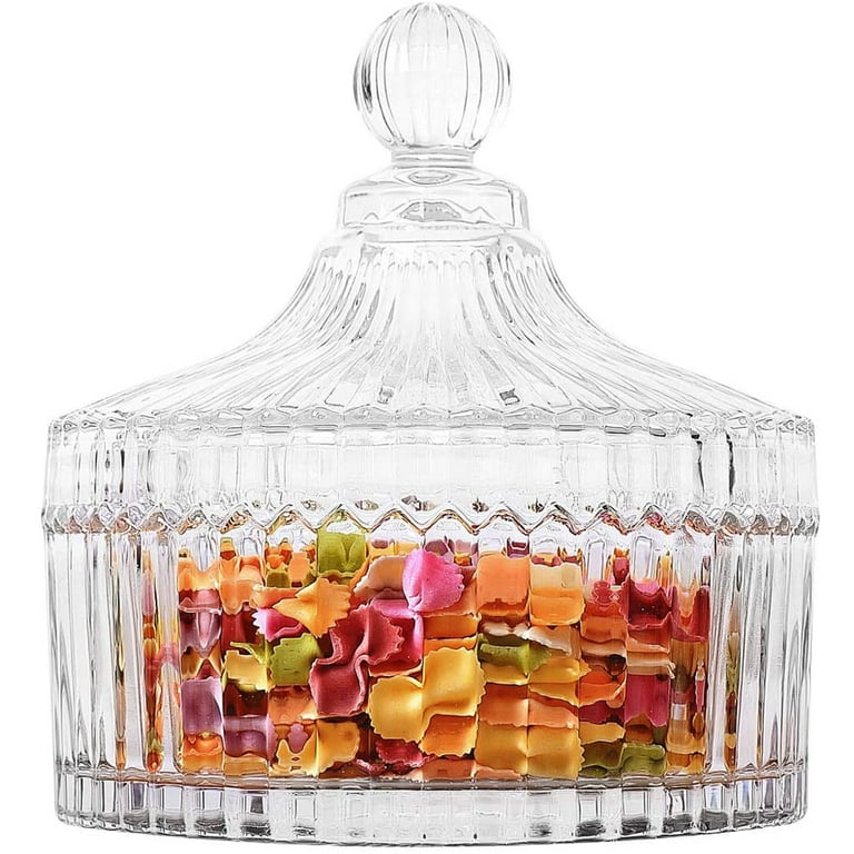 Lawei 2 Pack Candy Dish with Lid, Acrylic Decorative Candy Jar Crystal  Covered Sugar Bowl for Candy Buffet, Party, Wedding, Home Decoration
