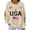 Beige, variant on 250th Anniversary Usa Flag Printed Crew Neck Sweatshirt for Women Trendy Hoodless Pullover Top Patriotic Hoodless Sweatshirt