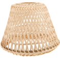 thumbnail image 2 of Pantalla de lámpara de bambú tejida PENGJTMXG estilo retro barril color Beige, 2 of 5
