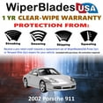 thumbnail image 2 of 2002 Porsche 911 Beam Wiper Blades Wipers w/1yr Warranty (Set of 2) (WiperBladesUSA), 2 of 5