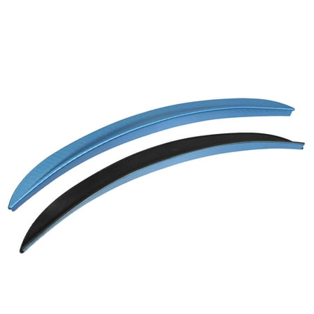 Unique Bargains 2 Pcs Aqua Blue Carbon Fiber Arch Shape Car Auto Wheel Strip
