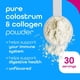 thumbnail image 2 of Suplemento en polvo de calostro bovino y colágeno Zena Nutrition para la salud intestinal, el apoyo inmunitario, la digestión, el cabello, la piel y las uñas. Sin saborizante, sin gluten ni azúcar. 30, 2 of 5