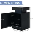 thumbnail image 2 of Nightstand Set of 2, Bedside Table with LED Lights, Night Stands Set End Side Table with Cabinet Storage for Bedroom, Black, 2 of 7