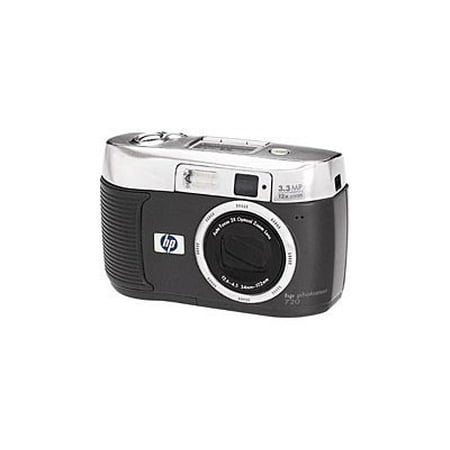 HP Photosmart 720 - Digital camera - compact - 3.3 MP - 3x optical zoom - flash 16 MB - black, silver
