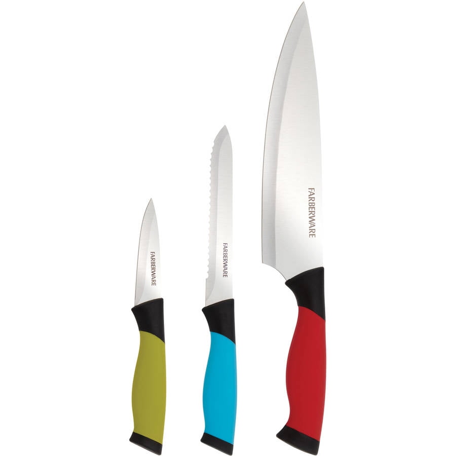 Farberware Colorworks MultiColor Chef Knife Set, 3 Piece