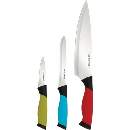 Farberware Colorworks Multi Color Chef Knife Set 3 Piece Walmart