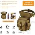 thumbnail image 3 of RV Bolsa De Pierna Bolsa De Muslo Táctica Militar Molle Bolsa Multifunción para Senderismo Camping Escalada Viajes Motocicleta Ciclismo Pesca Caza, Marrón, 3 of 4