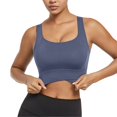 thumbnail image 3 of WHEANG Sports Bras for Women Yoga Beauty Sports Bra with Removable Pads High Support Workout Top Shockproof Running Athletic Vest Bra for Gym Fitness Activewear Size XL Gray, 3 of 4