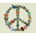 thumbnail image 2 of CafePress - Butterfly Peace Sign Blanket 2 Throw Blanket - Soft Fleece Throw Blanket, 50"x60" for All Ages, 2 of 2