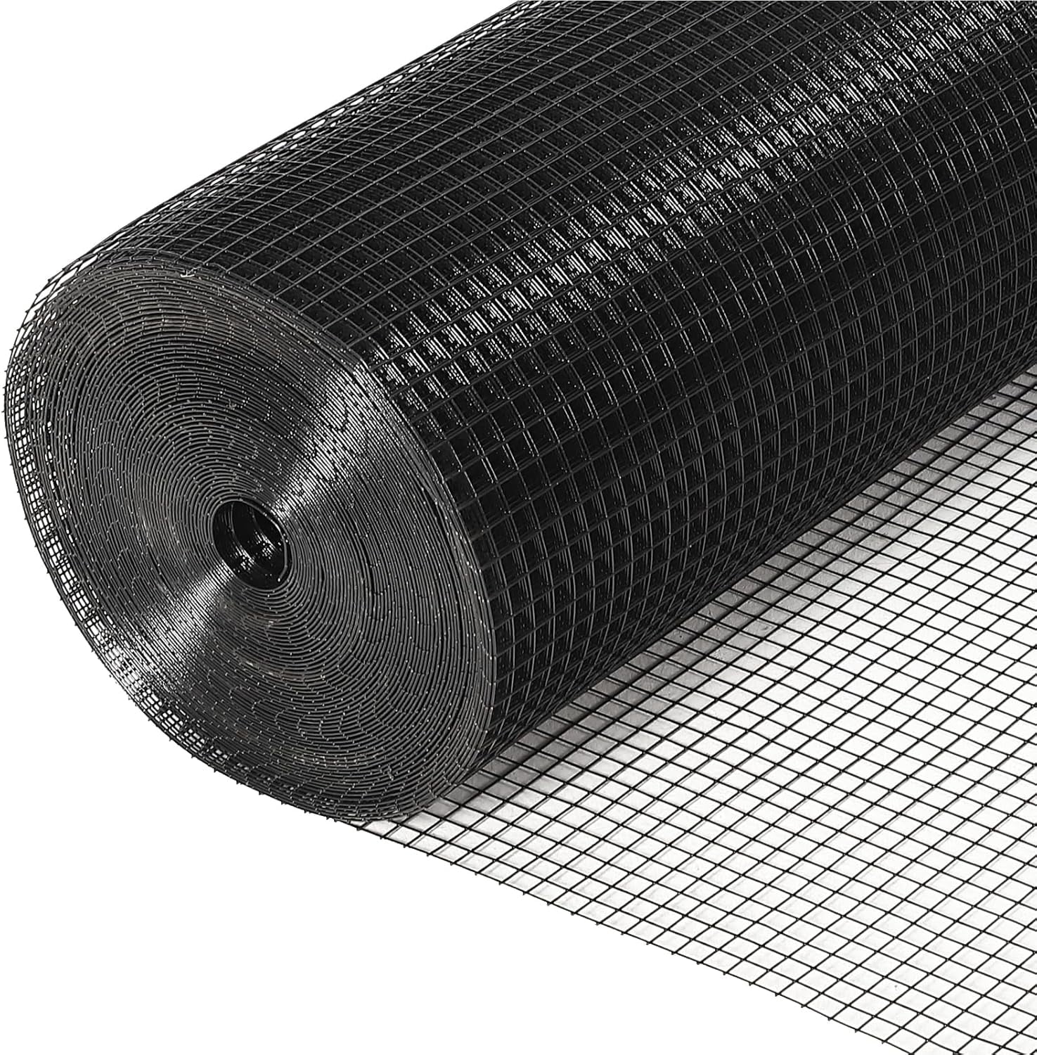 Historyli Hardware Cloth Chicken Wire Fence, Galvanized Steel Mesh Rolled Fencing for Garden, Black