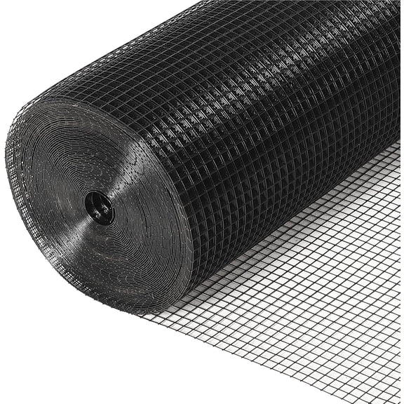 QinaQin Hardware Cloth Chicken Wire Fence,Galvanized Steel Mesh Rolled Fencing for Garden Supports Poultry,Netting Cage,Tree Guard,Black