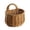 Style F, variant on Hanging Woven Basket Wall Hanging Storage Basket Farmhouse Rattan Flower Bin Kitchen Wall Mount Organizer for Ginger Garlic Rustic Handle Basket Container