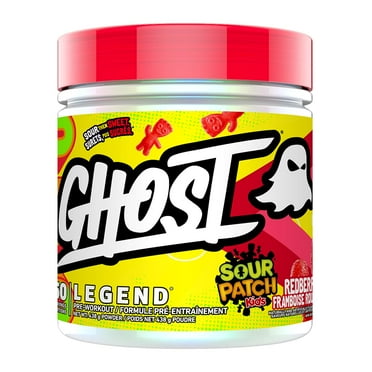 GHOST Legend Pre-Workout Energy Powder | Caffeine, L-Citrulline, & Beta Alanine Blend for Pump, Energy, & Focus | Free of Soy, Sugar & Gluten, Vegan | 50 Servings (Redberry)