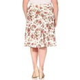 thumbnail image 3 of Women's Plus Size Casual High Waist Satin Tie Belted A Line Midi Knee Length Skirts, 3 of 6