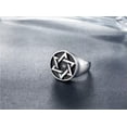 thumbnail image 6 of QQTDFG Men Women Star of David Ring Stainless Steel Band Medallion Cast Wide Cast Gift-Silver C-12, 6 of 6
