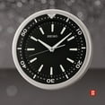 thumbnail image 3 of Seiko 14" Ultra-Modern "Watch Face" Black & Silver Tone with Quiet Sweep Wall Clock QXA723ALH, 3 of 4