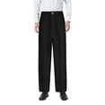 thumbnail image 1 of MIASHUI Pantalon Habillé à devant Plat pour Garçons, Taille Ajustable, Pantalon Droit à Poches, Bleu Foncé, 3-4 Ans, 1 of 3