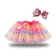 thumbnail image 4 of Gibobby Plisado Mini Falda De Las Falda + niñas arcoíris danza tul empalme disfraz Ballet niños fiesta horquilla niñas vestido y falda(Rosa， 2-4 Años), 4 of 5