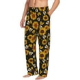 thumbnail image 2 of Yiaed Sunflowers And Bww Print Men's Lounge Pants, Loose PJ Bottoms, Long Pajama Pants for Men-X-Large, 2 of 5