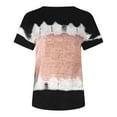 thumbnail image 4 of PATLOLLAV Summer Ladies Tops Womens Loose Blouse Tiy-Dye Print Round Neck Tshirt Print Tops, 4 of 6