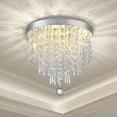 thumbnail image 1 of Depuley LED Mini Modern Crystal Chandelier Light, 3-Lights Elegant Flush Mount Ceiling Lamp, Crystal Lights Fixture for Bedroom, Hallway, Kitchen, Bathroom, Living Room, 1 of 6