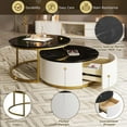 Williamspace Nesting Coffee Table Set of 2, Modern Round Wood Coffee ...