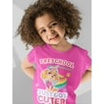 thumbnail image 2 of Paw Patrol Official Nickelodeon Girls' Preschool Shirt - Cute Sky Graphic Print - Comfortable and Durable for Playtime - Ideal Back to School or First Day of Preschool Outfit - Pink 3T, 2 of 5
