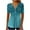#05 Blue, variant on Erwazi Summer Tops for Women Hide Belly Shirts Pleated Button V Neck T-Shirt Causal Empire Waist A-Line Floral Tunic Tops