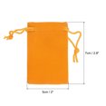 thumbnail image 2 of Uxcell 20 piezas Bolsas de Terciopelo con Cuerdas 2 x 2.8 Pulgadas Bolsas de Regalo para Joyería, Naranja, 2 of 7