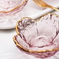 thumbnail image 4 of Small Glass Dish Gold Inlay Glass Sauce Bowl Seasoning Plate Fruit Sala B YH WA, 4 of 8