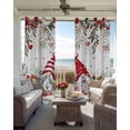 thumbnail image 3 of Red Floral Valentine's Day Black Out Curtains 63 Inch Long, Room Darkening Draperies Curtains Panels, Gnomes Botanical Gifts Farmhouse Thermal Curtain for Bedroom Living Room 52"x63" 2 Panels, 3 of 8