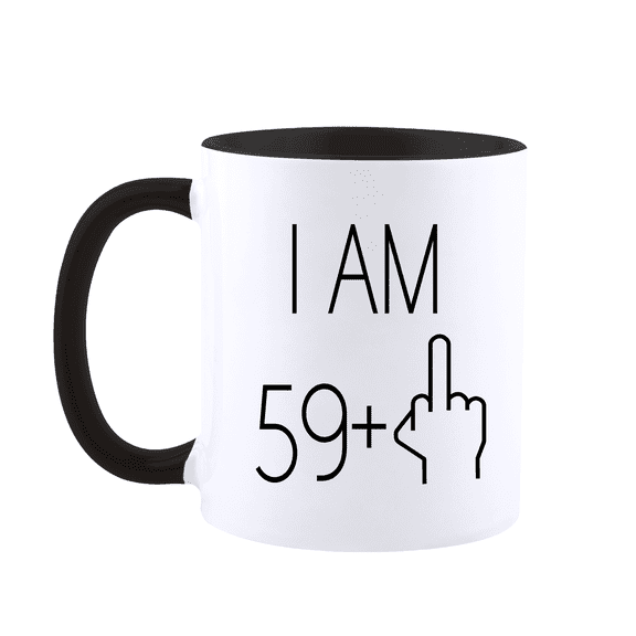 Funnil 60th Birthday Gifts Ideas for Women, Men Ceramic Coffee Cup for Dad Mom Friends,White