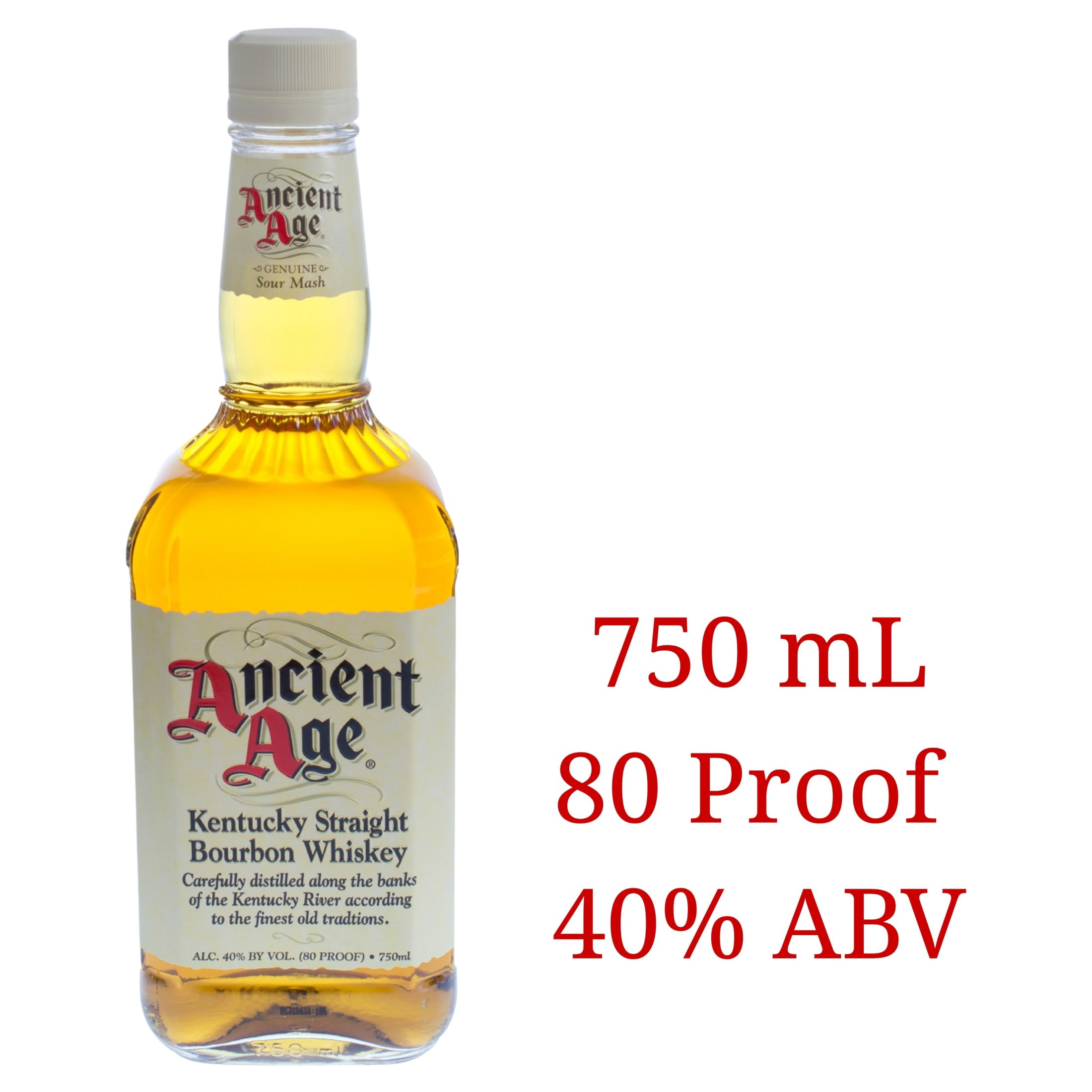 Ancient Age Kentucky Straight Bourbon Whiskey, 750ml, 80 Proof (40