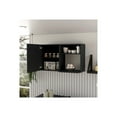 thumbnail image 4 of We Have Furniture Kitchen Wall Cabinet Bussolengo, Two Shelves, Black Wengue Finish, 4 of 5