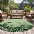 thumbnail image 4 of Round Rug 6Ft Washable Non-Slip, Palm Leaves Tropical Circle Area Rugs for Living Room Bedroom, Green Botanical Summer Green Ombre Indoor Floor Mats Carpet Runner for Home Decor Aesthetic, 4 of 8