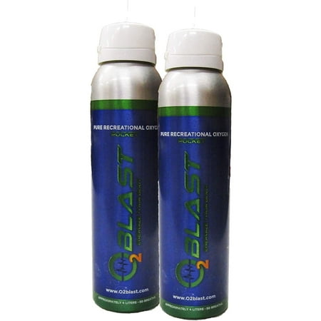 99.7% Pure Oxygen Supplement, Quick Recovery for Exercise, Motion Sickness, Altitude Sickness, Mental Clarity, and Focus. Sanitary flip top Cap (Pack of 2)