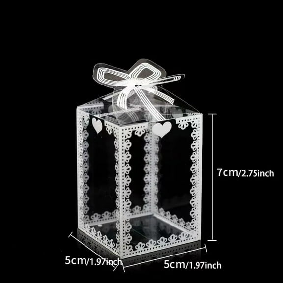 20PCS Transparent Gift Packaging Box Printed Butterfly Gift Box Candle Doll Candy Packaging Festive Party Supplies