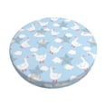 thumbnail image 3 of Picia Cute Goose On A Blue Sky pattern Round Stool Covers Comfy Seat Covers Stretch Removable WashableChair Slipcover Round Bar Chair Cushion Cover-13 inch, 3 of 7