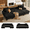 Black, variant on Gacale 112" U-Shaped Sleeper Sofa Bed, Convertible Pull Out Couch Sectional Sofa with Double Chaise for Living Room, Light Gray