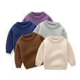 thumbnail image 5 of GYRATEDREAM Toddler Boys Girls Crewneck Sweaters Kids Fall Long Sleeve Cute knit Pullover Shirts Tops for 1-9Y Blue, 5 of 8