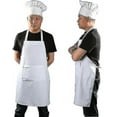 thumbnail image 1 of Conjunto De Delantal De Chef, Gorro De Chef Y Delantal De Cocina Adulto Ajustable Blanco Apro, 1 of 5
