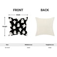thumbnail image 5 of Halloween Decor Pillow Covers 18x18 Inch Set of 2 Black and White Ghost Boo Throw Pillows for Couch Happy Halloween Indoor Outdoor Farmhouse Decorative Cushion Case for Sofa Bed Decorations, 5 of 6