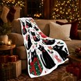 thumbnail image 3 of Christmas Cat, Playful Pet Portrait Pattern, Warm Flannel Blanket for Living Room and Reading Nook with Detailed Artwork, Cat Lovers Christmas Gift, Pet Lover Home Decor, 3 of 9