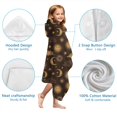 thumbnail image 7 of Brown Sun Moon Cloud Pattern Hooded Bath Towel，60"x35" for Ages 3 To 12 Kids, Quick Dry Lightweight Soft Microfiber Hood Beach Towel Cover Up for Kids, 7 of 7