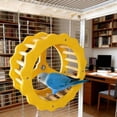 thumbnail image 5 of XQWJWLA Bird Rotating Perch Toys,Wooden Bird Exercise Wheel Parrot Toys, Bird Running Wheel Toys, Bird Cage Accessories for Parakeet, Cockatiel, Budgerigar,Conures, Lovebirds(#A), 5 of 6